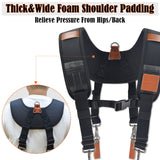 WELKINLAND Heavy-Duty leather tool belt suspenders, Leather tool bag suspenders, Carpenter suspenders, Construction tool belt for men WELKINLAND
