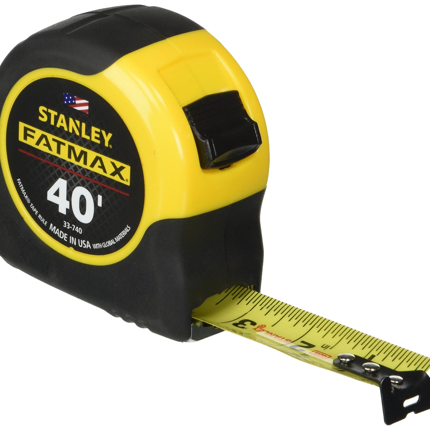 Stanley Tools FatMax 33-740 40-Foot Tape Rule with BladeArmor Coating,black; Yellow Stanley