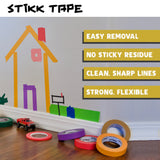 STIKK Painters Tape - 3pk Yellow Painter Tape - 1 inch x 60 Yards - Paint Tape for Painting, Edges, Trim, Ceilings - Masking Tape for DIY Paint STIKK