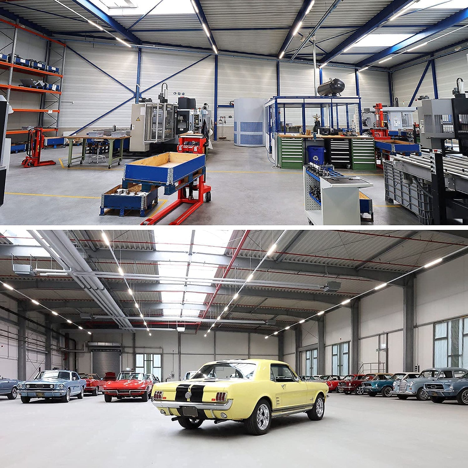 Barrina LED Shop Light, 40W 5000LM 5000K, 4FT Integrated Fixture, V Shape,T8 Light Tube, Daylight White, Clear Cover, Hight Output, LED Shop Lights Barrina