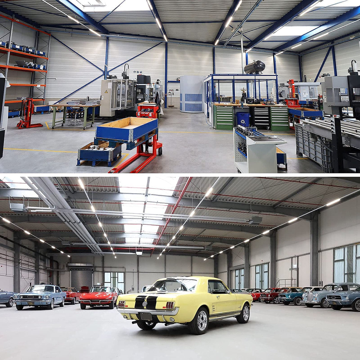 Barrina LED Shop Light, 40W 5000LM 5000K, 4FT Integrated Fixture, V Shape,T8 Light Tube, Daylight White, Clear Cover, Hight Output, LED Shop Lights Barrina