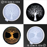 2pcs Tree of Life Coaster Silicone Molds, Tree of Life Epoxy Resin Casting Mold for Drink Coasters, Cup Mats, Home Decor, Handmade Crafts KIUMODIY