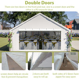 DetalleGo 20’ x 40’ Outdoor Heavy-Duty Party Tent, Upgraded Galvanized Gazebo Wedding Canopy Big Tents with 3 Storage Bags, Event Shelter Tent for DetalleGo