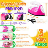 GoodyKing Board Fuse Beads Iron Set - Fuse Beads Set for Kids Crafts with Bead Pegboard and Aqua Pony Beads, Pixel Art and Craft Bead Kit (Large Set Goody King