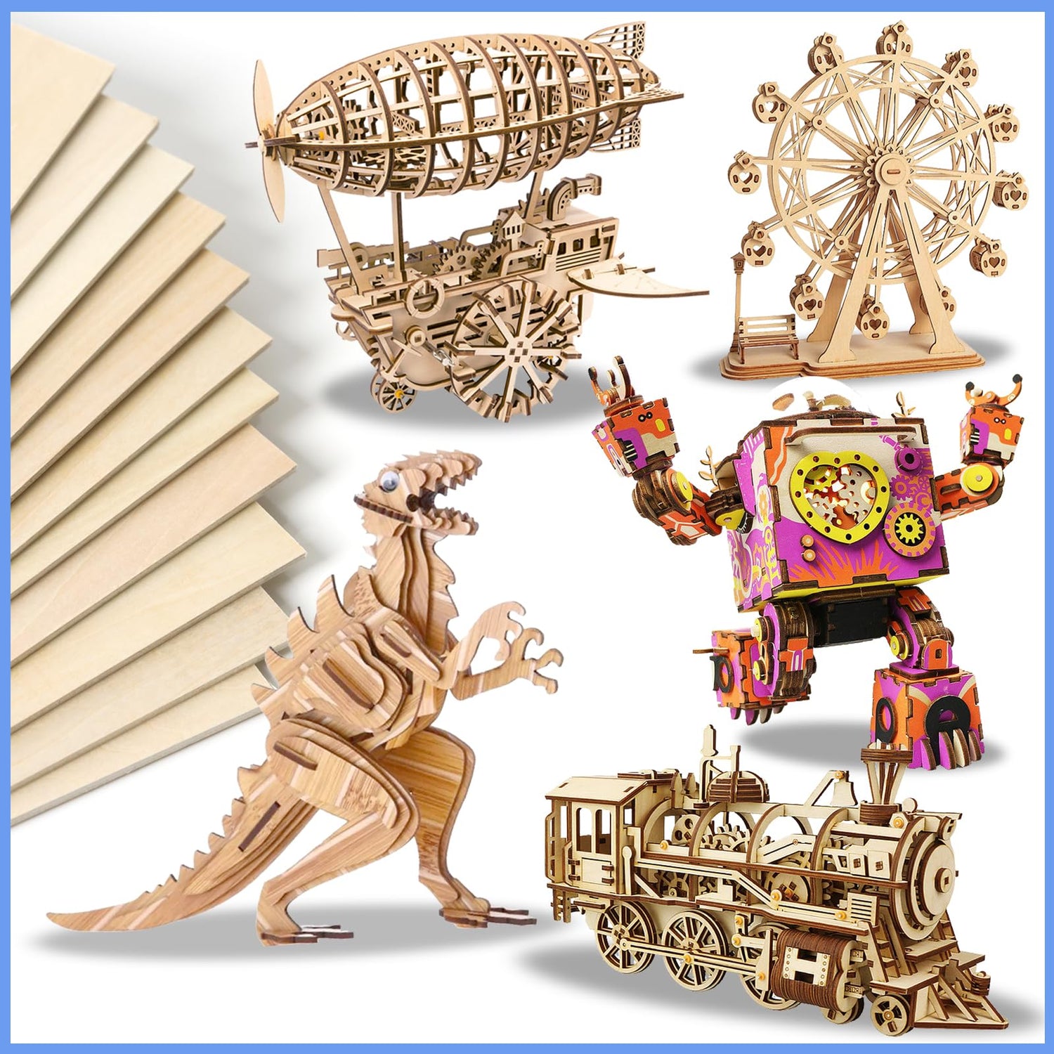 12 Pack Basswood Sheets for Crafts 12x18x1/8 Inch, 3mm Thick Unfinished Plywood for Laser Cutting & Engraving, DIY Ornaments and Architectural Model VKIZA