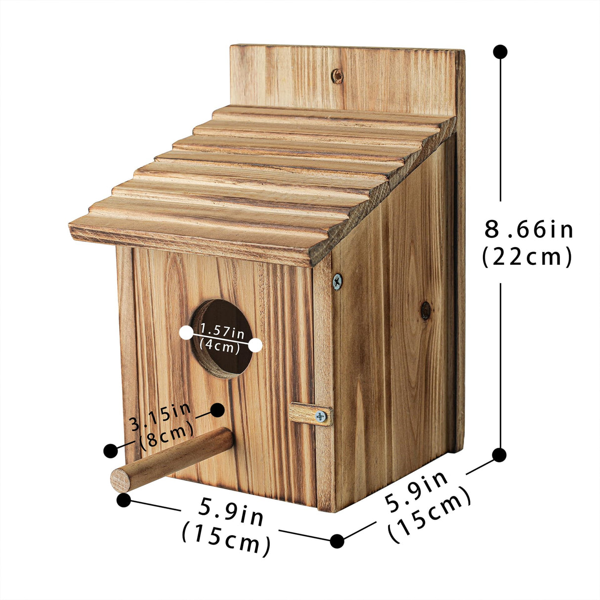 Bird Houses for Outside，Wooden Birdhouse with Open House Design - Perfect Nesting Box for Bluebirds - Assembly Required - Ideal for Outside - Blue CLACKIBUKVYZ