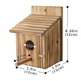 Bird Houses for Outside，Wooden Birdhouse with Open House Design - Perfect Nesting Box for Bluebirds - Assembly Required - Ideal for Outside - Blue CLACKIBUKVYZ