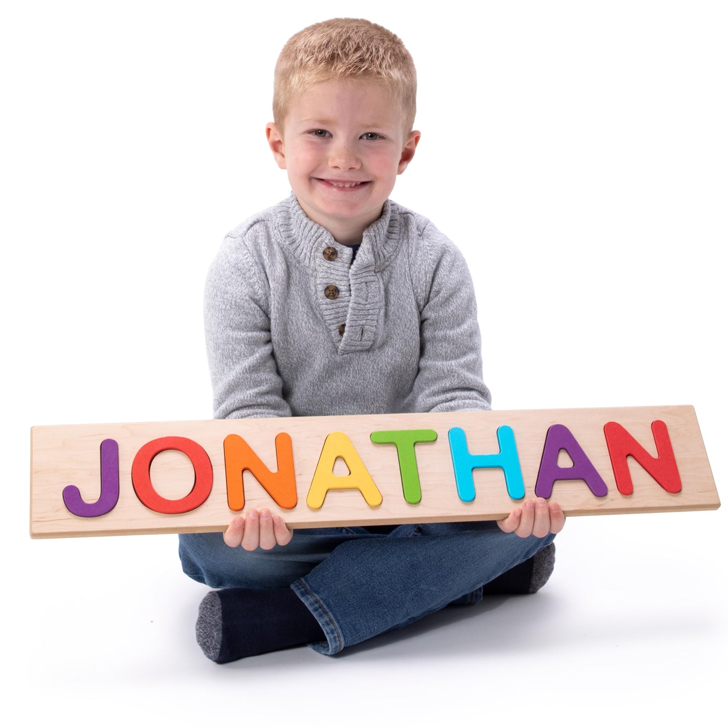 Fat Brain Toys Wooden Personalized Name Puzzle - Flat Rate up to 9 Letters - WoodArtSupply