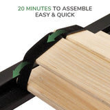 Novilla Black Metal Platform Bed Frame with Wooden Slat Support - Full Size, Easy Assembly Novilla