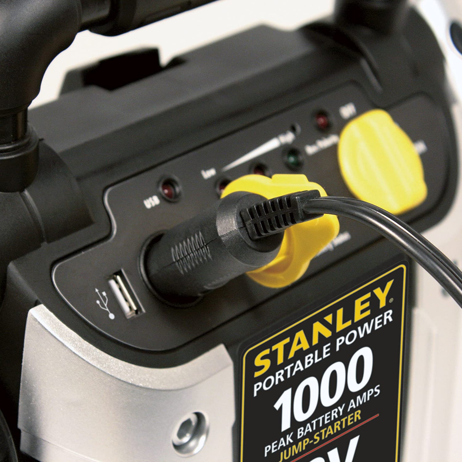 STANLEY J509 Portable Power Station Jump Starter 1000 Peak Amp Battery Booster, USB Port, Battery Clamps STANLEY