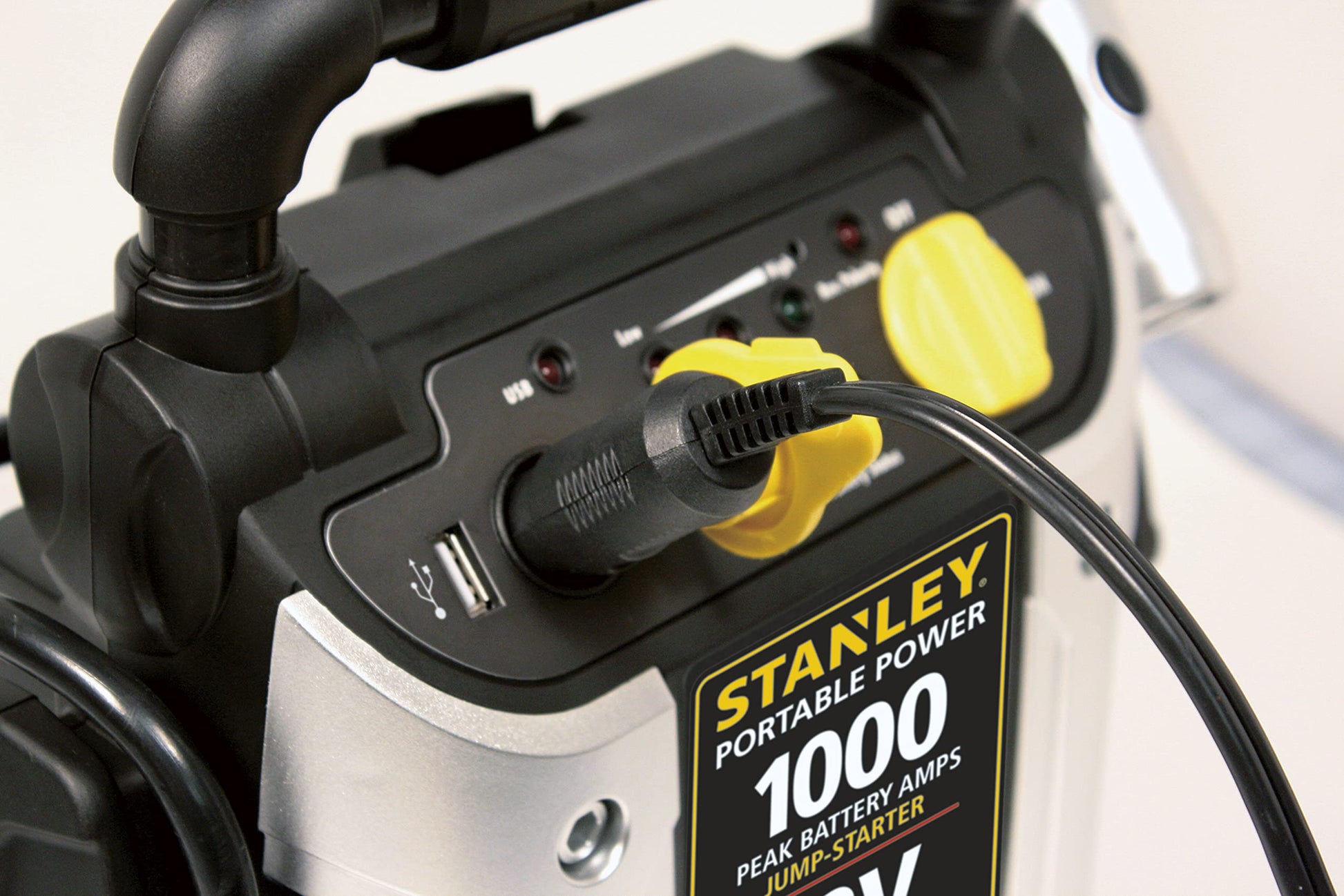 STANLEY J509 Portable Power Station Jump Starter 1000 Peak Amp Battery Booster, USB Port, Battery Clamps - WoodArtSupply