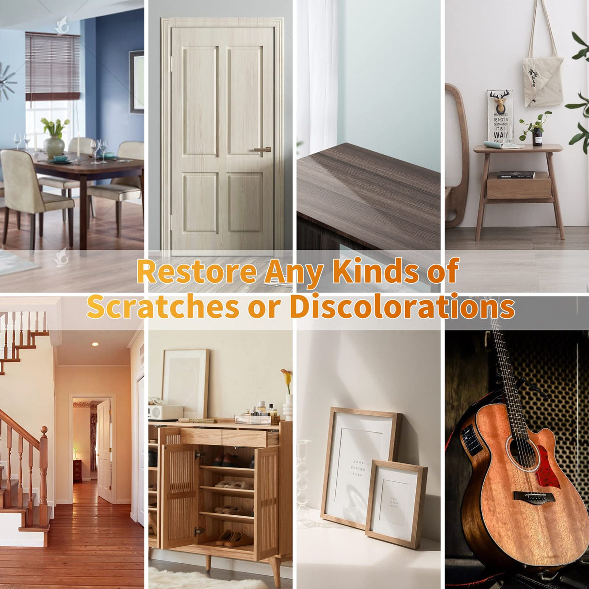 Wood Floor Scratch Repair - Set of 39 - Hardwood Floor Repair Kit Wood Filler Putty, Wood Markers Furniture Repair Kit Touch Up Pens for Scratch A-HEYIDA