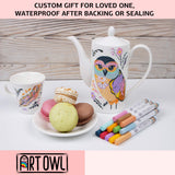 Art Owl 12 Normal Paint Pens, 12 Acrylic Pastel Paint Markers and 12 Glitter Paint Pens Extra Fine Tip, Bundle for Rock Painting, Stone, Ceramic, Art Owl