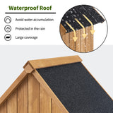 MCombo Outdoor Storage Cabinet Tool Shed Wooden Garden Shed Organizer Wooden Lockers with Fir Wood (70") 0770 (Natural) mcombo