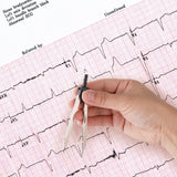 Thinp EKG Calipers ECG Caliper Measuring Tool with Ruler Black Caliper Divider for Nurse or Doctor Measuring Electrocardiographs Thinp