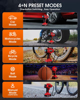 KeenPower Digital Cordless Tire Inflator Portable Air Compressor Automatic 160PSI w/Gauge Screen & 4+N Smart Mode & Dual Power Supply, Rechargeable KeenPower
