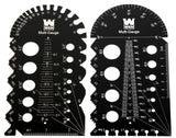 WEN ME210G Metric and Imperial Metal Thread Pitch Multi-Gauge with Carrying Case, Two Pack, Black WEN