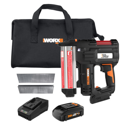 Worx WX840L 20V Power Share Cordless 18 Gauge Nail & Staple Gun - WoodArtSupply