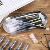 12 Pieces Rolling Ball Pens, Quick-Drying Ink 0.5 mm Extra Fine Point Pens Liquid Ink Pen Rollerball Pens (Black Ink) Frienda