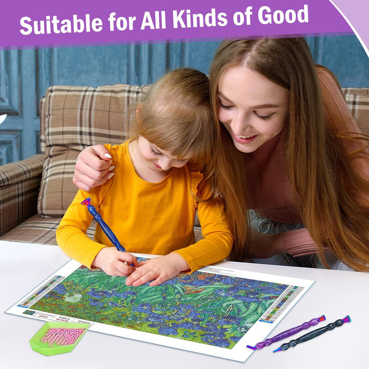 NIBESSER 21Pcs Diamond Painting Pen Kit 3pcs Diamond Art Pens 12 Pcs Metal Screw Thread Tips 5D Resin Diamond Painting Tools Accessories Multi Placer NIBESSER