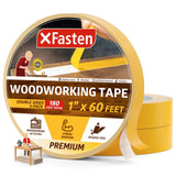XFasten Double Sided Woodworking Tape 1-inch 180-Feet Total 3-Pack Double Stick Tape for Router Templates for Woodworking Tools; Wood Crafter Double XFasten
