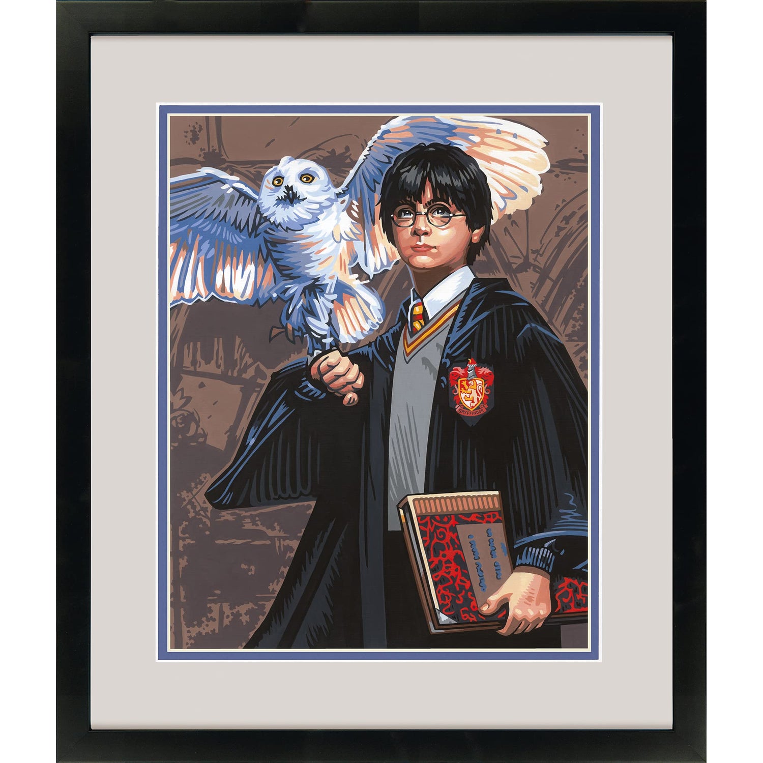Dimensions PaintWorks Hedwig and Harry Potter Paint by Number Kit for Adults and Kids, Finished Project 11" x 14", Multicolor 15 Piece Dimensions