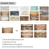 LZIMU Custom Text Signs Wall Decor Personalized Canvas Quote Family Sign Wall Art Wood Background Rustic Farmhouse Decor Framed (6"x18") LZIMU