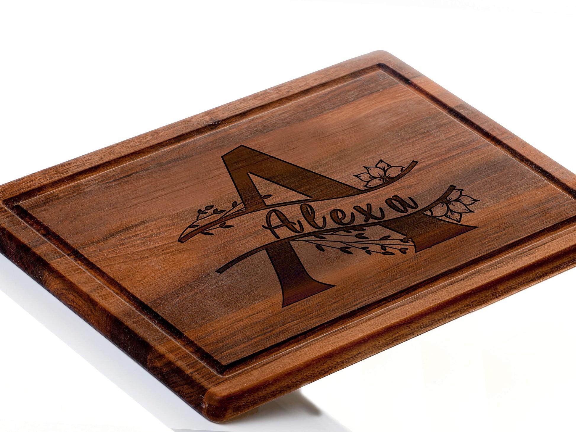 Custom Monogrammed Gifts for Christmas, Personalized Cutting Board, Charcuterie Board, Letter A-Z Engraved, Special Gift for Women, Men, Her, Him, - WoodArtSupply