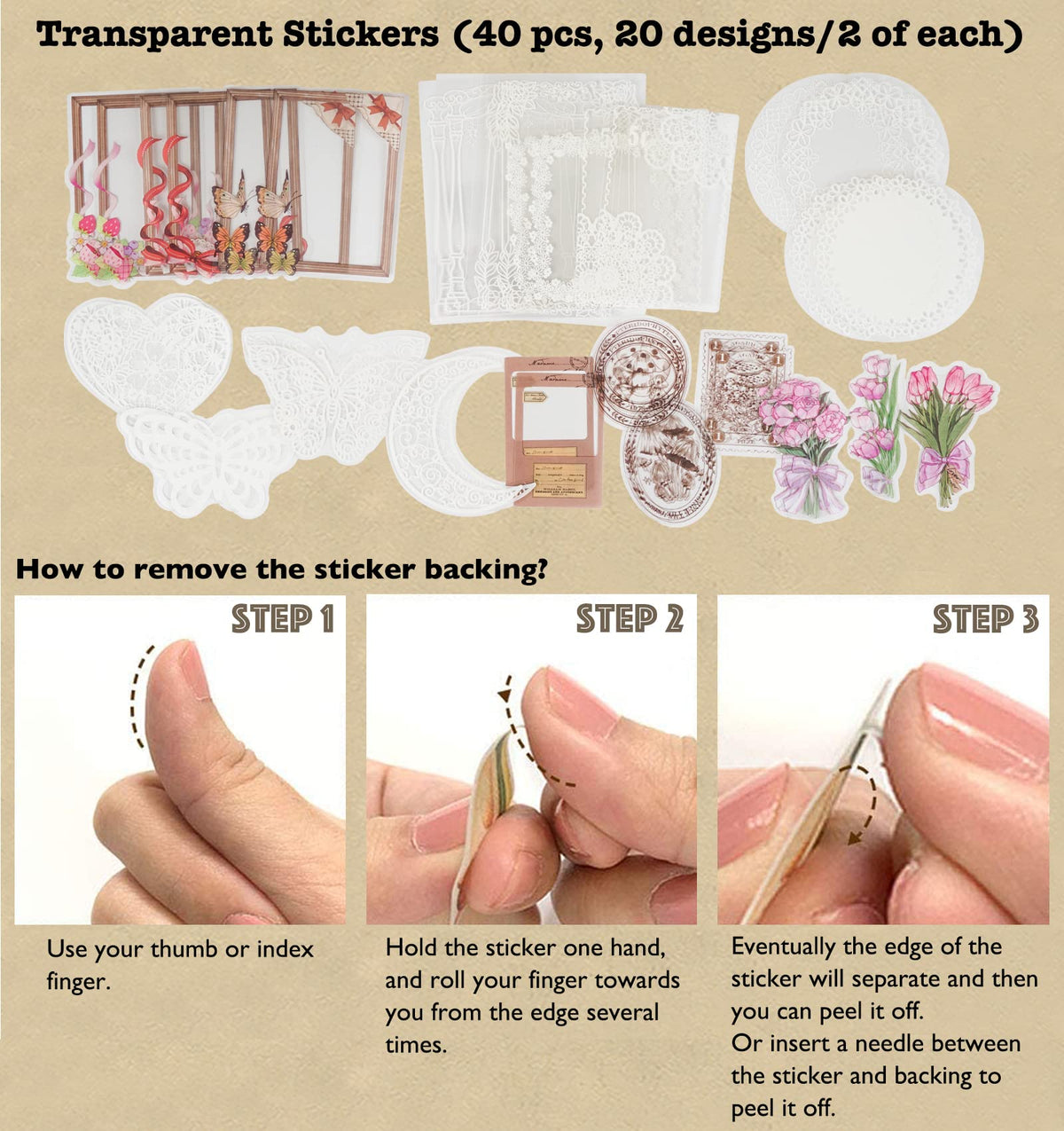 Knaid 200 Pieces Vintage Ephemera Bundle Junk Journal Kit Scrapbook Su ...
