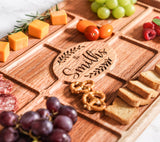 USA Made Personalized Charcuterie Board Engraved - Custom Charcuterie Board Personalized Cheese Board - Charcuterie Boards Personalized Large - Drapela Works