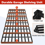 REIBII 84" H Garage Shelving, 6-Tier Garage Storage Shelves Heavy Duty Shelving Loads 3500LBS, 48" W Adjustable Garage Shelves Metal Shelving Storage REIBII