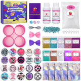 MUBYOK M436 Car Freshies Supplies Starter Kit,DIY Freshie Making kit with 1LB Unscented Aroma Beads,3 inch Circle Freshies Silicone Molds,4 OZ MUBYOK