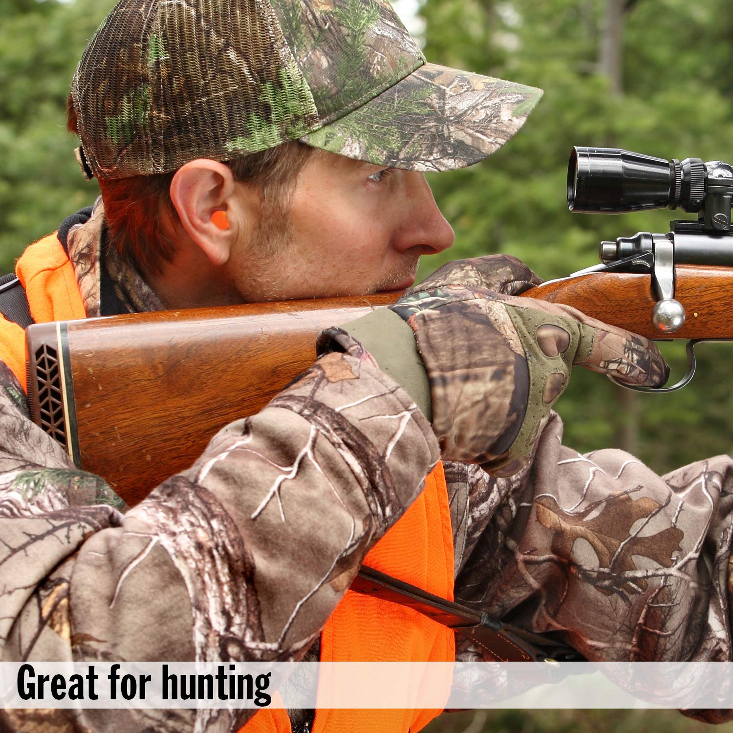 Mack's Maximum Protection Soft Foam Shooting Ear Plugs, 50 Pair - 33 dB Highest NRR – Comfortable Earplugs for Hunting, Tactical, Target, Skeet and Mack's