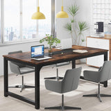 Tribesigns Modern Computer Desk, 70.8 x 35.4 inch Large Executive Office Desk Computer Table Study Writing Desk Workstation for Home Tribesigns