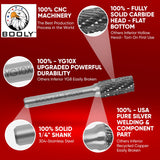 Premium–Grade Die Grinder Bits Carbide Burr Set ¼" Shank 10PC Double Cut Tungsten Rotary Rasp File for Metal Grinding Drill Bits for Makita Dewalt BOOLY