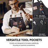 carrotez Durable Goods - Heavy Duty Canvas Work Apron [2nd Generation], Barber apron, Cotton Canvas Cross Back Adjustable Apron with Pockets, carrotez