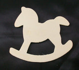 Unfinished Wooden Rocking Horse Cutout (12pcs/pkg.) MJ's Crafts & More
