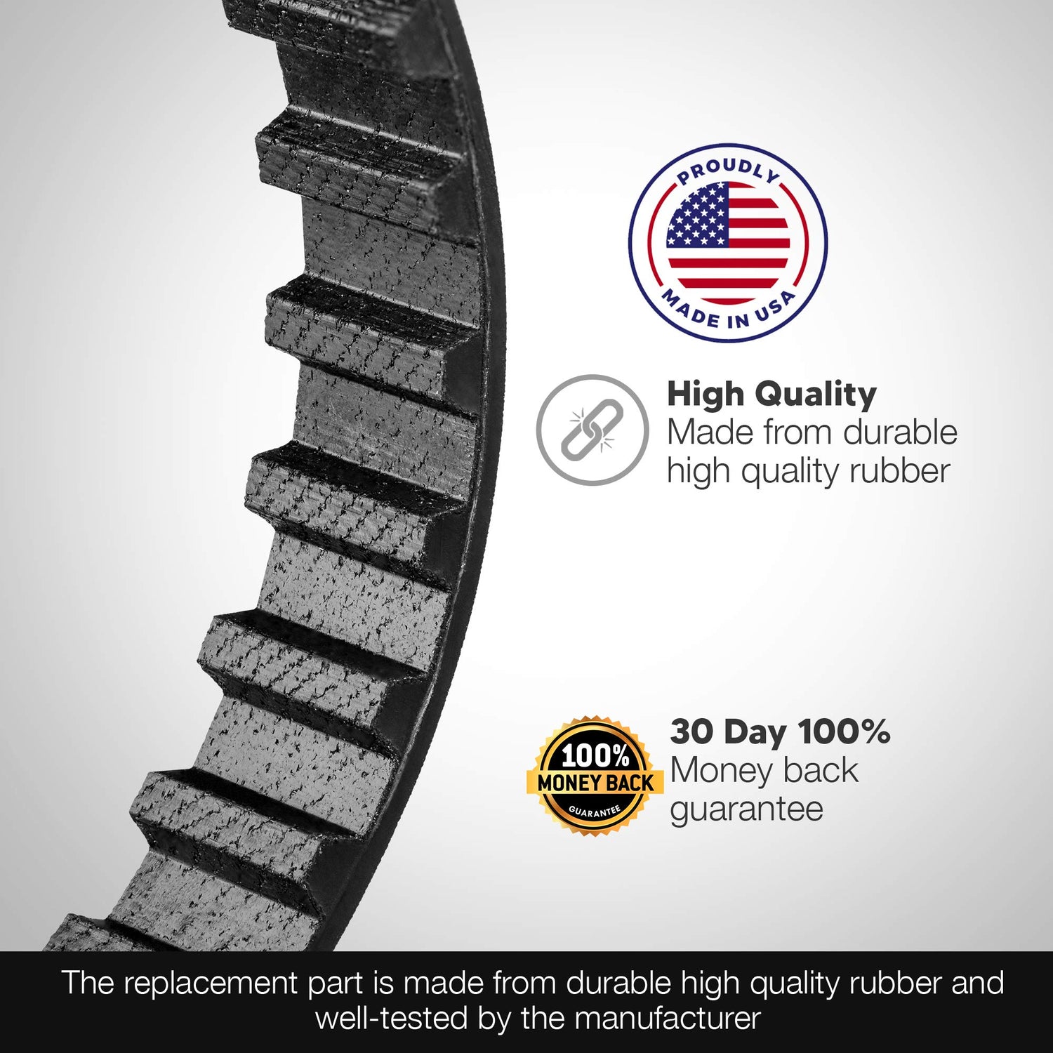 Planer Drive Belts Set Fits - Ryobi Rapid 12 5/16 Surface Planer - High Strength Rubber Belts - Replacement Drive Belt - Made in the USA - Motor DNLK