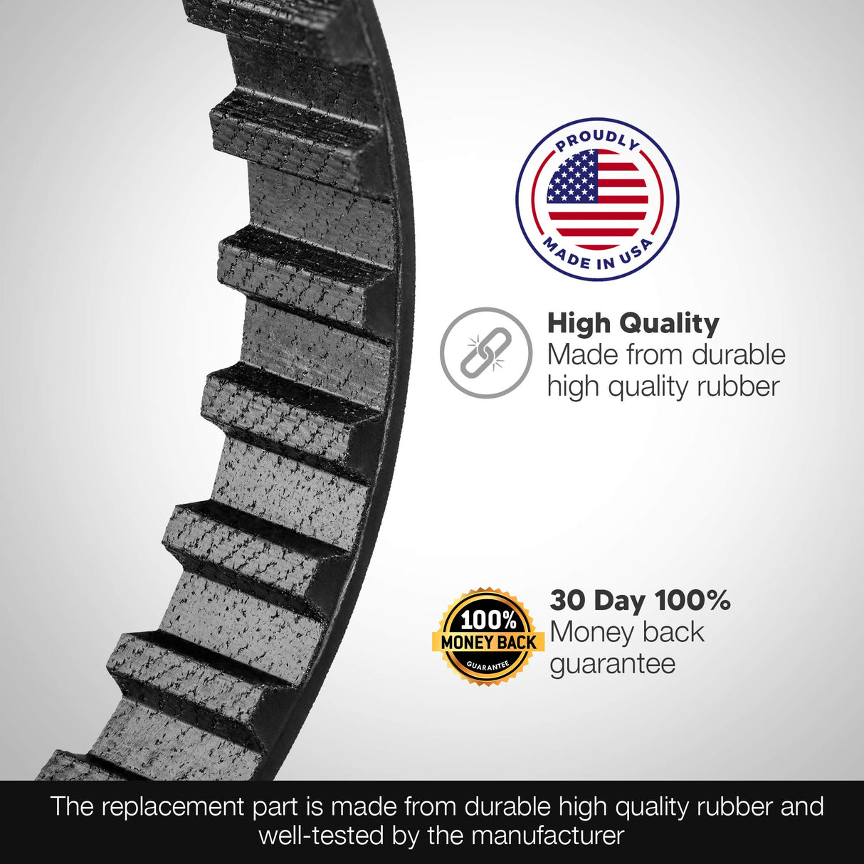 Planer Drive Belts Set Fits - Ryobi Rapid 12 5/16 Surface Planer - High Strength Rubber Belts - Replacement Drive Belt - Made in the USA - Motor DNLK