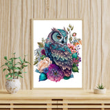 Ksxistiyt Owl Diamond Art Painting Kits for Adults, Full Drill Diamond Dots Paintings for Beginners, Round 5D Paint with Diamonds Pictures Gem Art Ksxistiyt