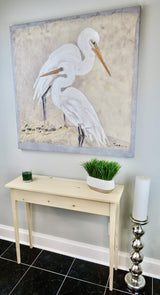 36" Unfinished Pine Console Sofa Table With Tapered Legs Generic