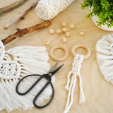 PATIKIL 40mm 1.6" Natural Wooden Rings, 15Pcs 7mm Thick Unfinished Wood Ring Wood Loop Circle for Craft Pendant DIY Jewelry Making Macrame PATIKIL