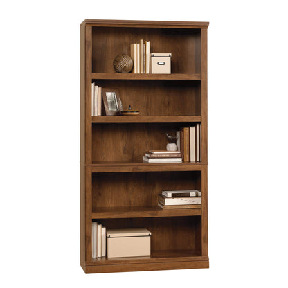 Sauder Miscellaneous Storage 5 Split Bookcase/Book Shelf, L: 35.28" x W: 13.23" x H: 69.76", Oiled Oak finish