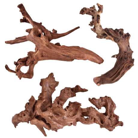 majoywoo Natural Coral Driftwood for Aquarium Decor Fish Tank Decorations, Assorted Driftwood Branch 6-10" 3 Pcs, Reptile Decor… majoywoo