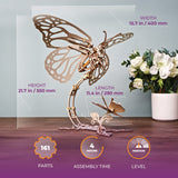 Ugears Butterfly 3D Mechanical Model Self-Assembling Wooden Miniature DIY Set Wooden Box Brainteaser UGEARS