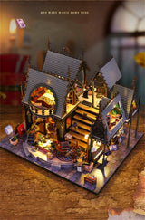 Flever Dollhouse Miniature DIY House Kit Creative Room with Furniture for Romantic Artwork Gift (Luna Magic House) Flever