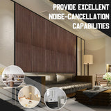 Frienda 6 Pcs 47.2 x 23.6 Inch Acoustic Wood Wall Panels Decorative Soundproof Wall Panels 3D Slat Wood Panels for Home Office Cinema Interior Wall Frienda