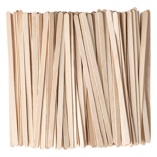 [500 Count] 5.5 Inch Wooden Coffee Stirrers - Wood Stir Sticks - WoodArtSupply