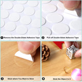 JANYUN 280 Pcs Double Sided Sticky Dot Stickers Removable Round Putty Clear Sticky Tack No Trace Sticky Putty Waterproof Small Stickers for Festival JANYUN