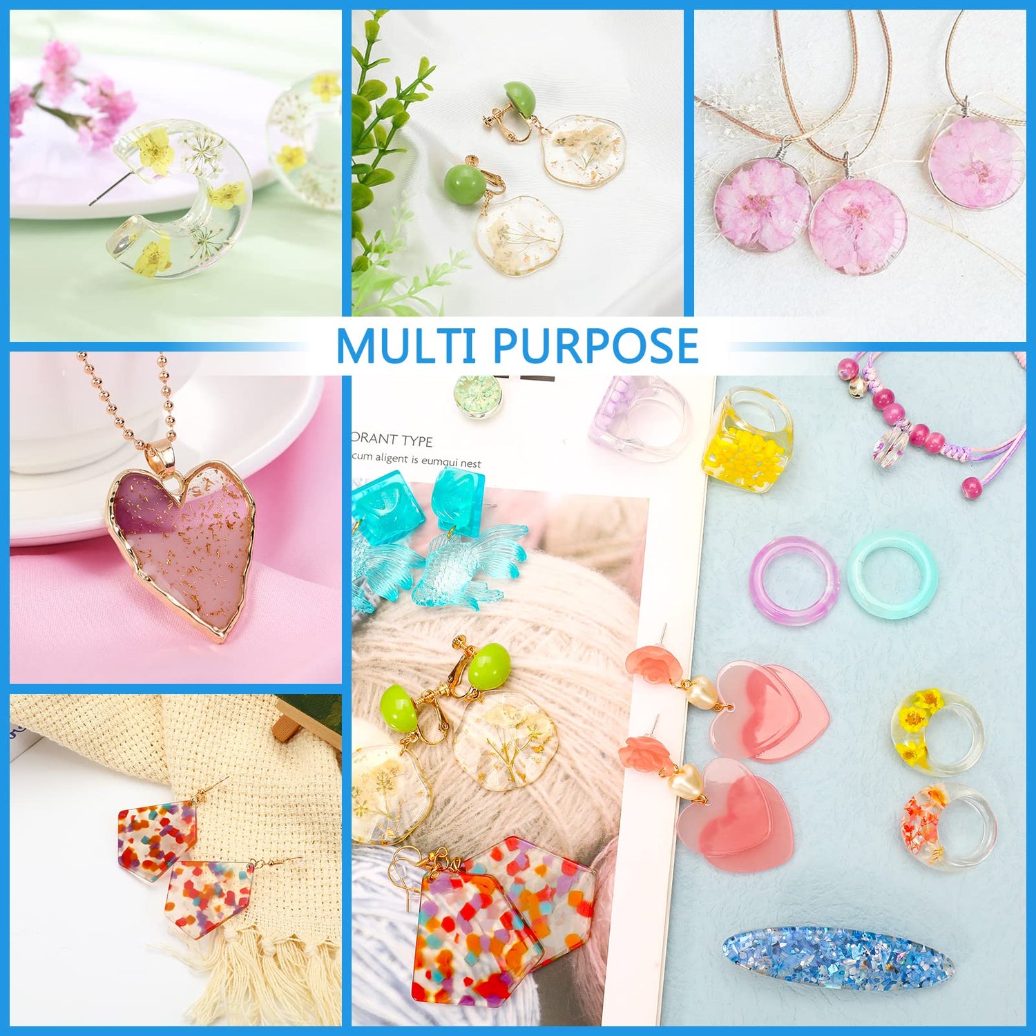 KISREL UV Resin 300g - Upgraded UV Resin Kit, Hard Type Crystal Clear Ultraviolet Curing UV Epoxy Resin for Craft Jewelry Making KISREL